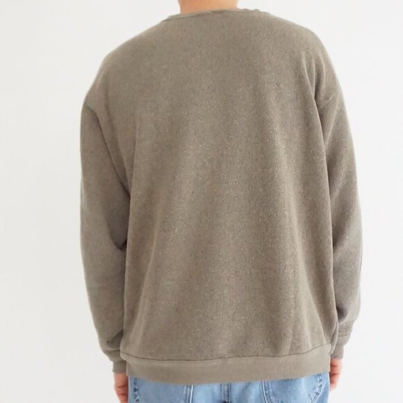 VTG Dawson City Yukon Embroidered Wildlife Fleece Lined Crewneck Sweatshirt L - Picture 2 of 11